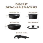 Cookware Set Series 5 PCS Detachable Cookware Set