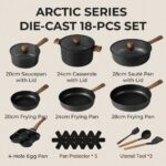 ARCTIC SERIES 13 & 16 & 18-PCS Premium Non-stick Cookware Set｜ARCTIC SERIES