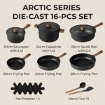 ARCTIC SERIES 13 & 16 & 18-PCS Premium Non-stick Cookware Set｜ARCTIC SERIES