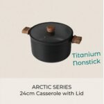 ARCTIC SERIES 24 CM Premium Non-stick Casserole with Lid