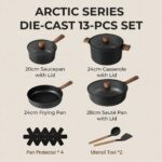 ARCTIC SERIES 13 & 16 & 18-PCS Premium Non-stick Cookware Set｜ARCTIC SERIES