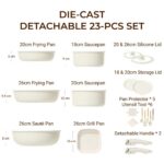 Cookware Set Series 20 & 23 PCS With Grill Pan Detachable Cookware Set